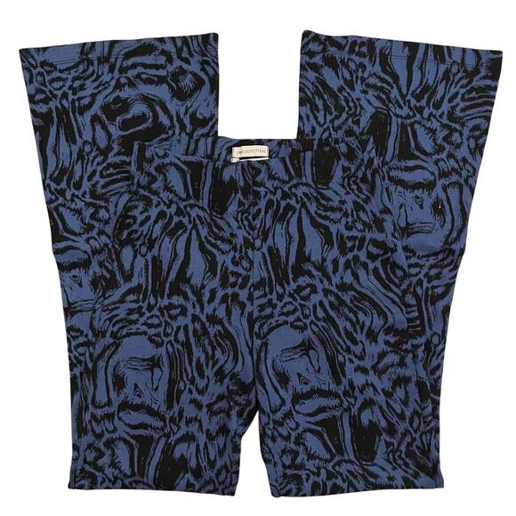 Urban Outfitters Blue Patterned Flare Pants - Picture 2 of 6
